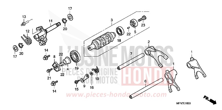 SCHALTTROMMEL von CB1000R ABS PEARL SIENA RED (R320) von 2010